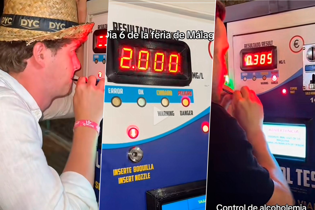 El nuevo entretenimiento de la Feria de Málaga no tiene que ver con la feria: ver quién da más alto en un alcoholímetro